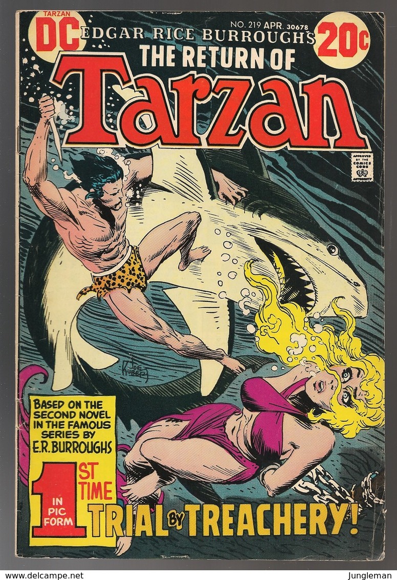 Tarzan Nr 219 - (In English) DC - National Periodical Publications. Inc. - April 1973 - Joe Kubert - BE - DC