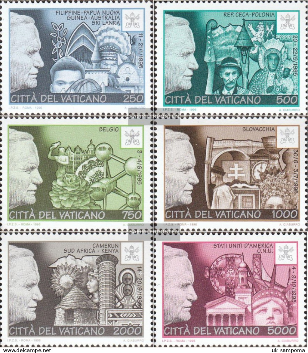 Vatikanstadt 1190-1195 (complete Issue) Unmounted Mint / Never Hinged 1996 World Travel - Unused Stamps