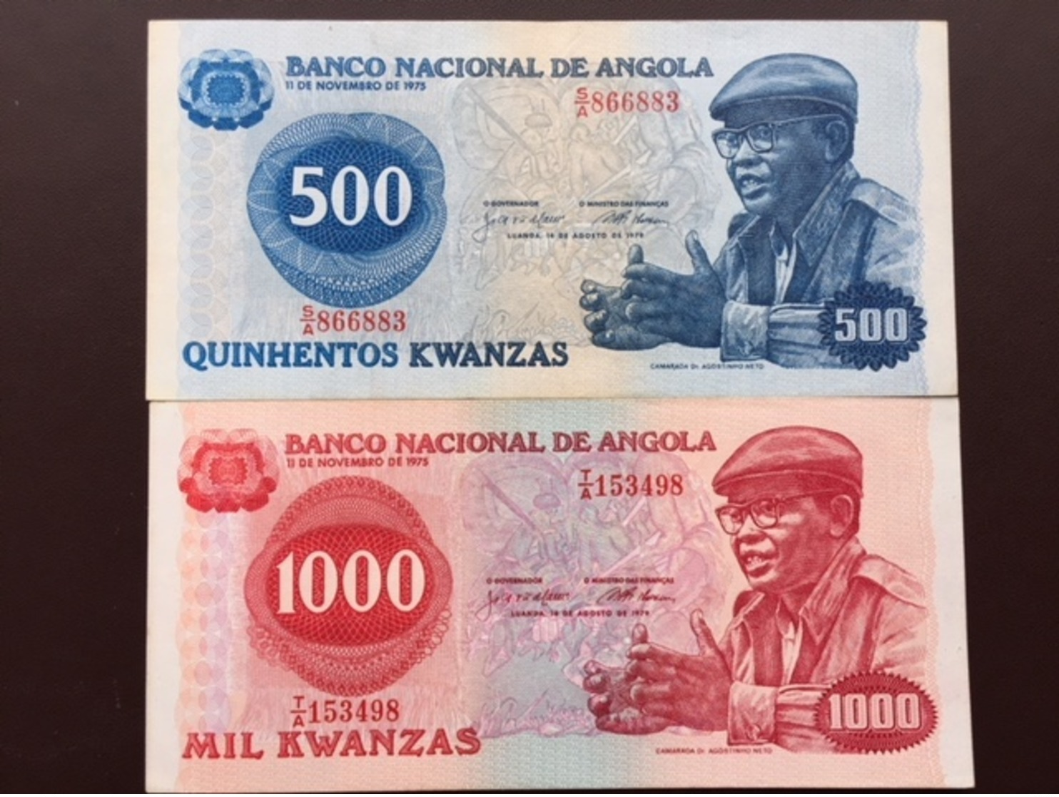 ANGOLA P116-117 500-1000 KWANZAS 1975.1979 AUNC.UNC - Angola