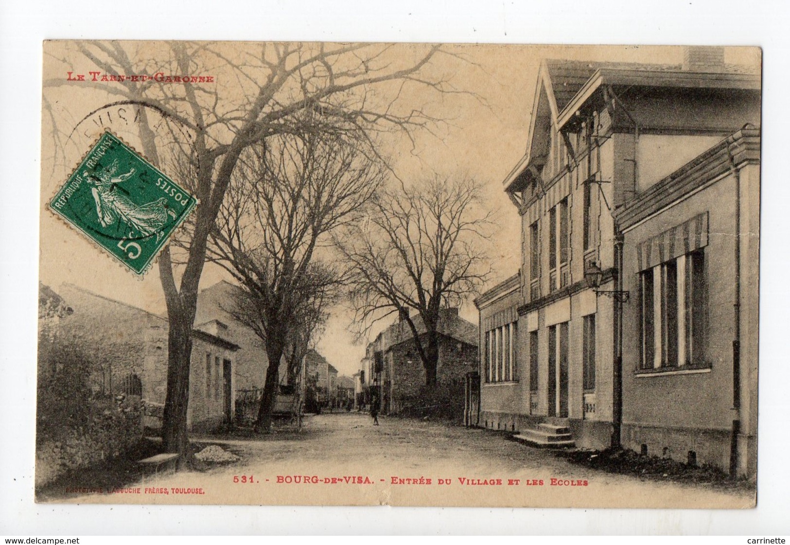 BOURG De VISA - 82 - Tarn Et Garonne - Entrée Du Village Et Les Ecoles - Achat Immédiat - Bourg De Visa