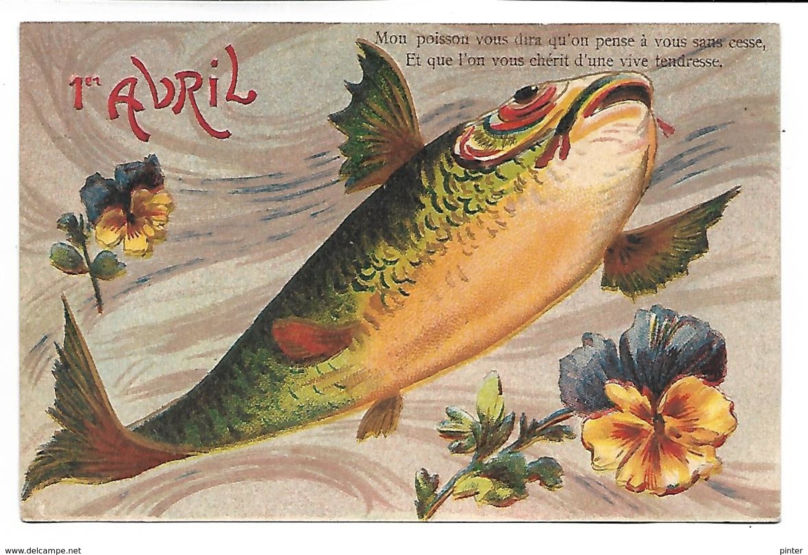 1ER AVRIL - POISSON D'AVRIL - Carte Gaufrée - 1er Avril - Poisson D'avril