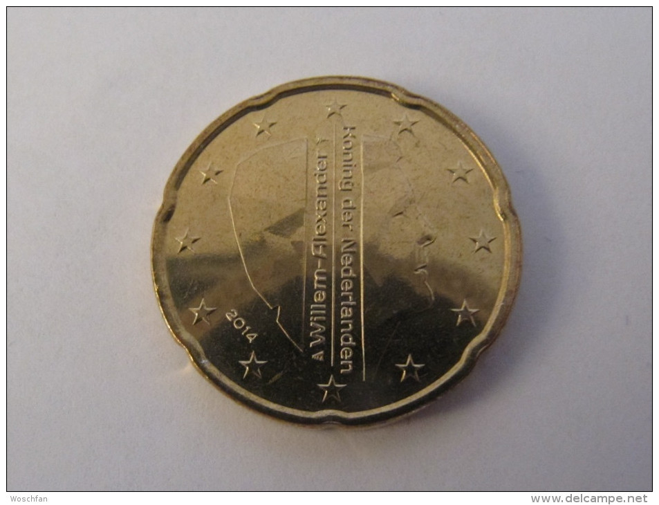 20 Euro Cent Netherlands Pays-Bas Niederlande 2014 Willem Alexander! UNC From Roll - Niederlande