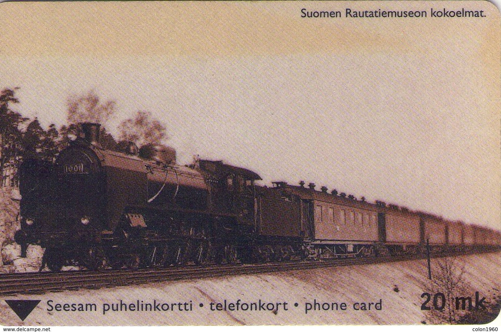 FINLANDIA. TTL-D-377B. TREN - OLD TRAIN. 06.01 - Cod 8020. 700 Ex. (040). MUY RARA - Trenes