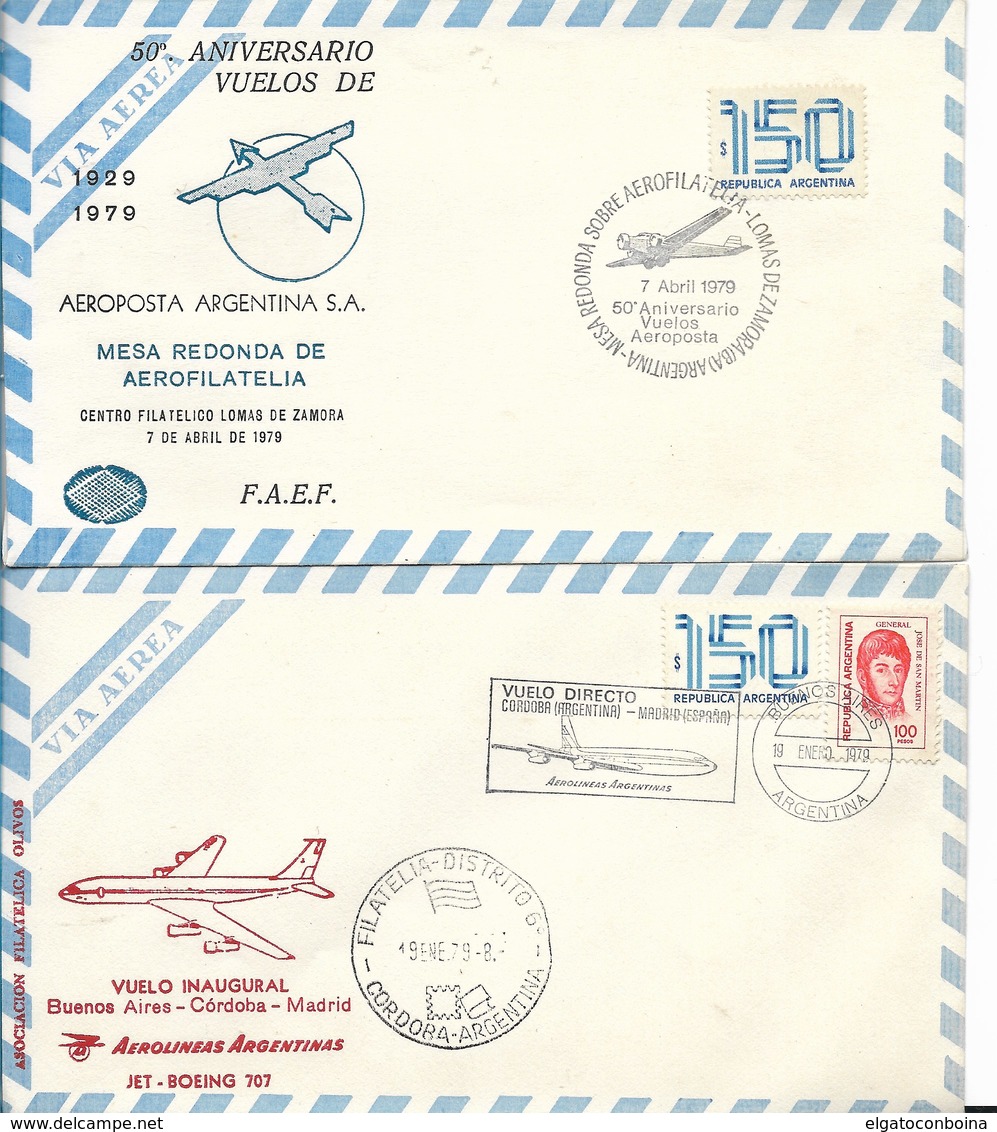 ARGENTINA 1979 AVIATION 3 COVERS FLIGHT PLANES SPECIAL OFFER - Other & Unclassified