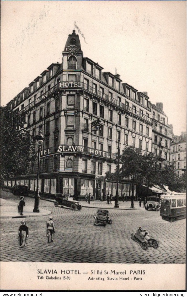 ! [75] Cpa Paris, Slavia Hotel, 51 Boulevard St. Marcel, 1941 - Cafés, Hotels, Restaurants