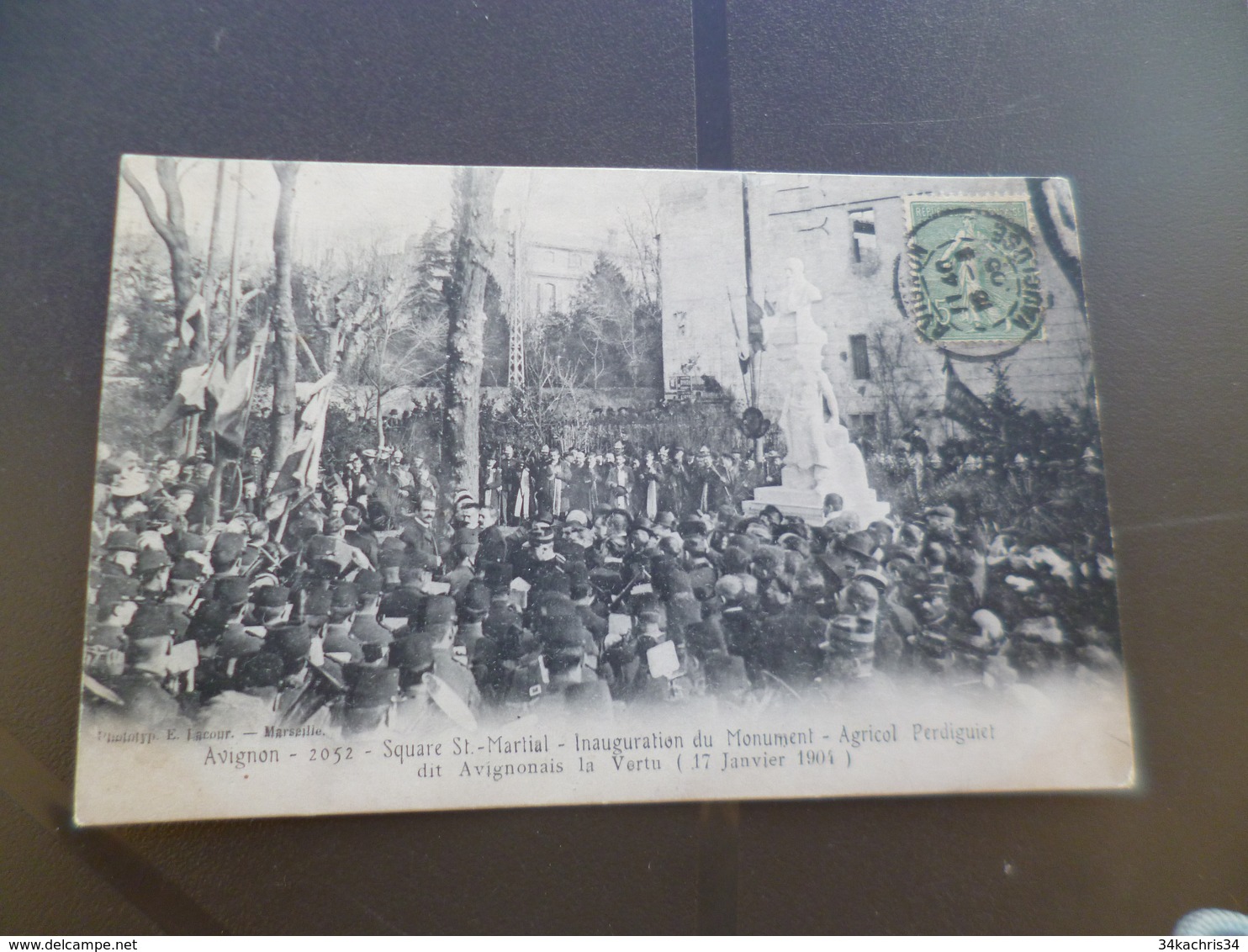 CPA 84 Vaucluse Avignon Square Saint Martial Inauguration Monument Agricole Perdiguiet - Avignon