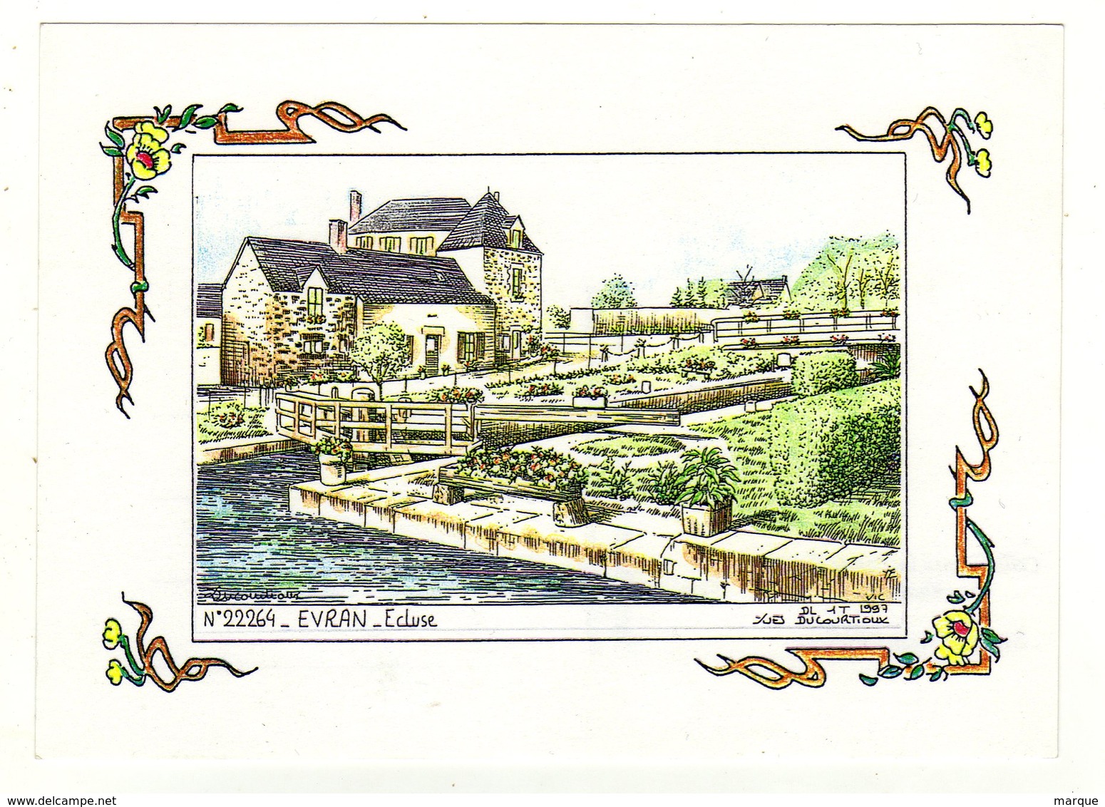 Carte Fantaisie Grand Format N° 22264 EVRAN Ecluse - Evran