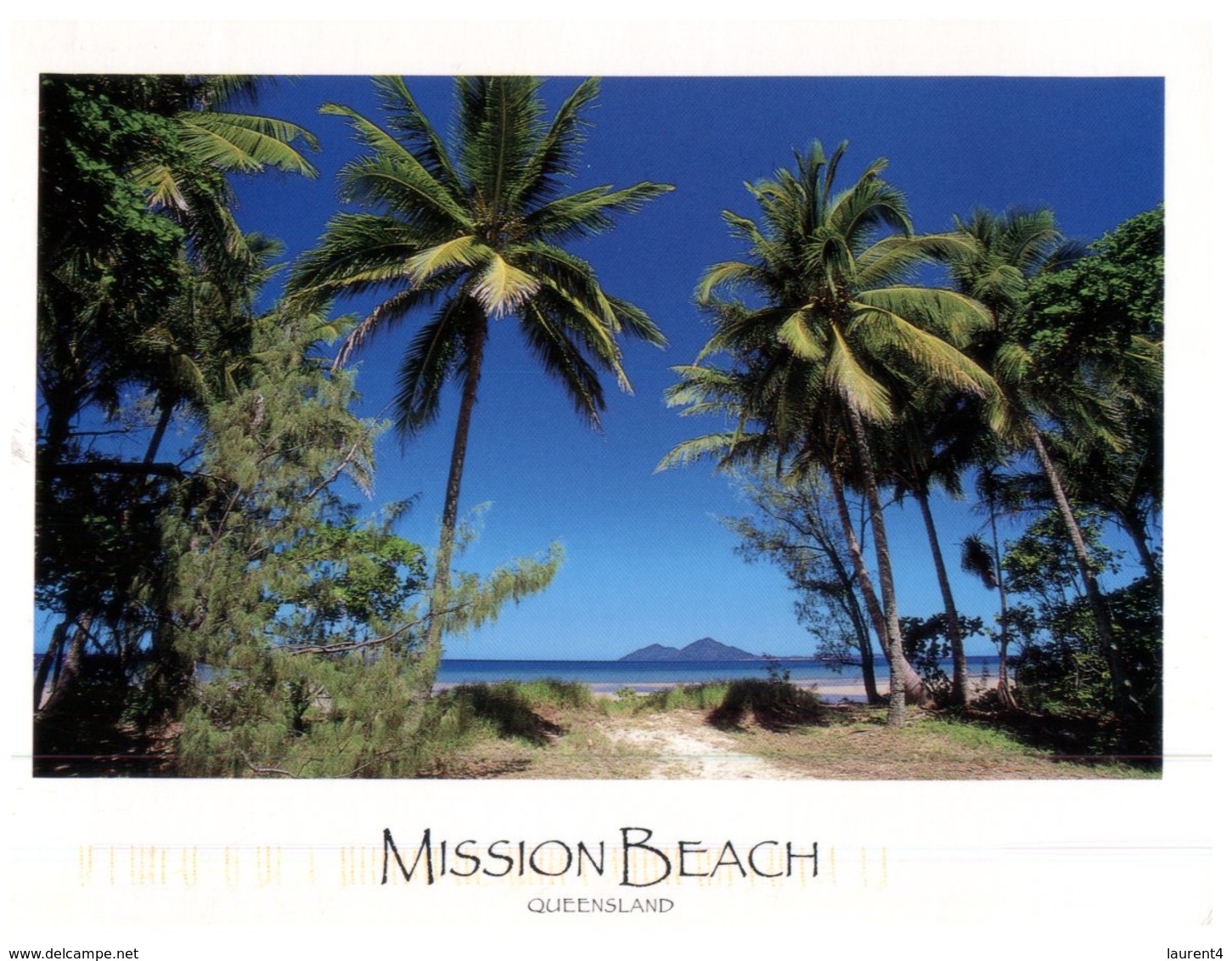 (444) Australia - With Stamp At Back Of Card - QLD - Mission Beach - Mackay / Whitsundays