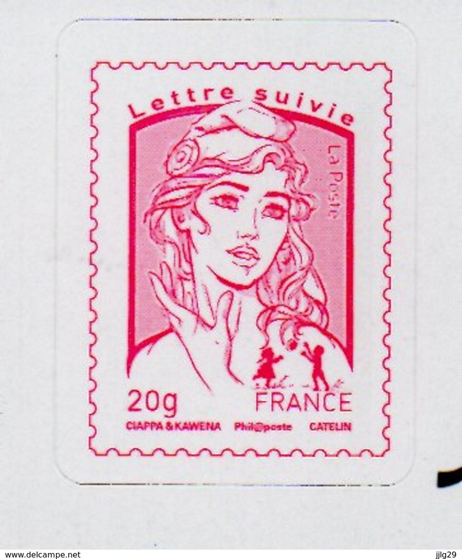 Timbres Adhésifs "lettre Suivie" 20 Gr Pour La France, Les 2  Tirages - Couleurs Différentes NEUF ** - Autres & Non Classés