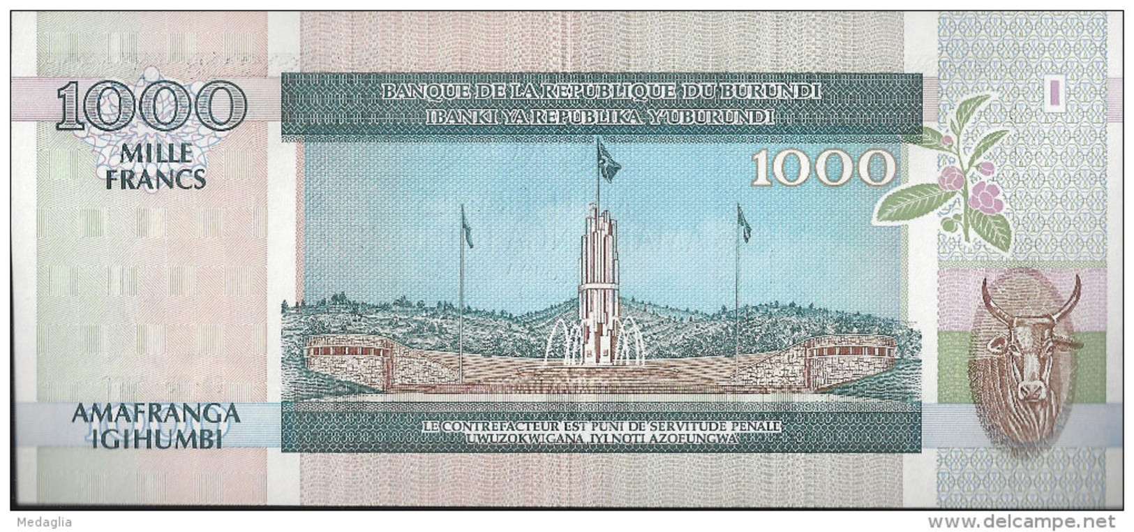 BURUNDI - 1000 Francs 2006 UNC - Burundi