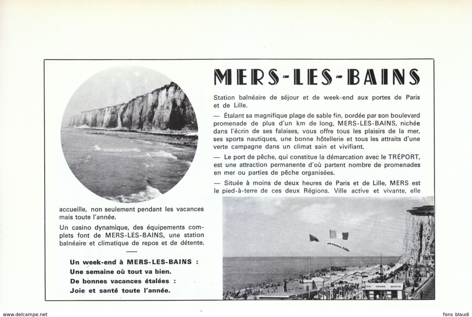 1972 - Iconographie - Mers-les-Bains (Somme) - Présentation - FRANCO DE PORT - Ohne Zuordnung