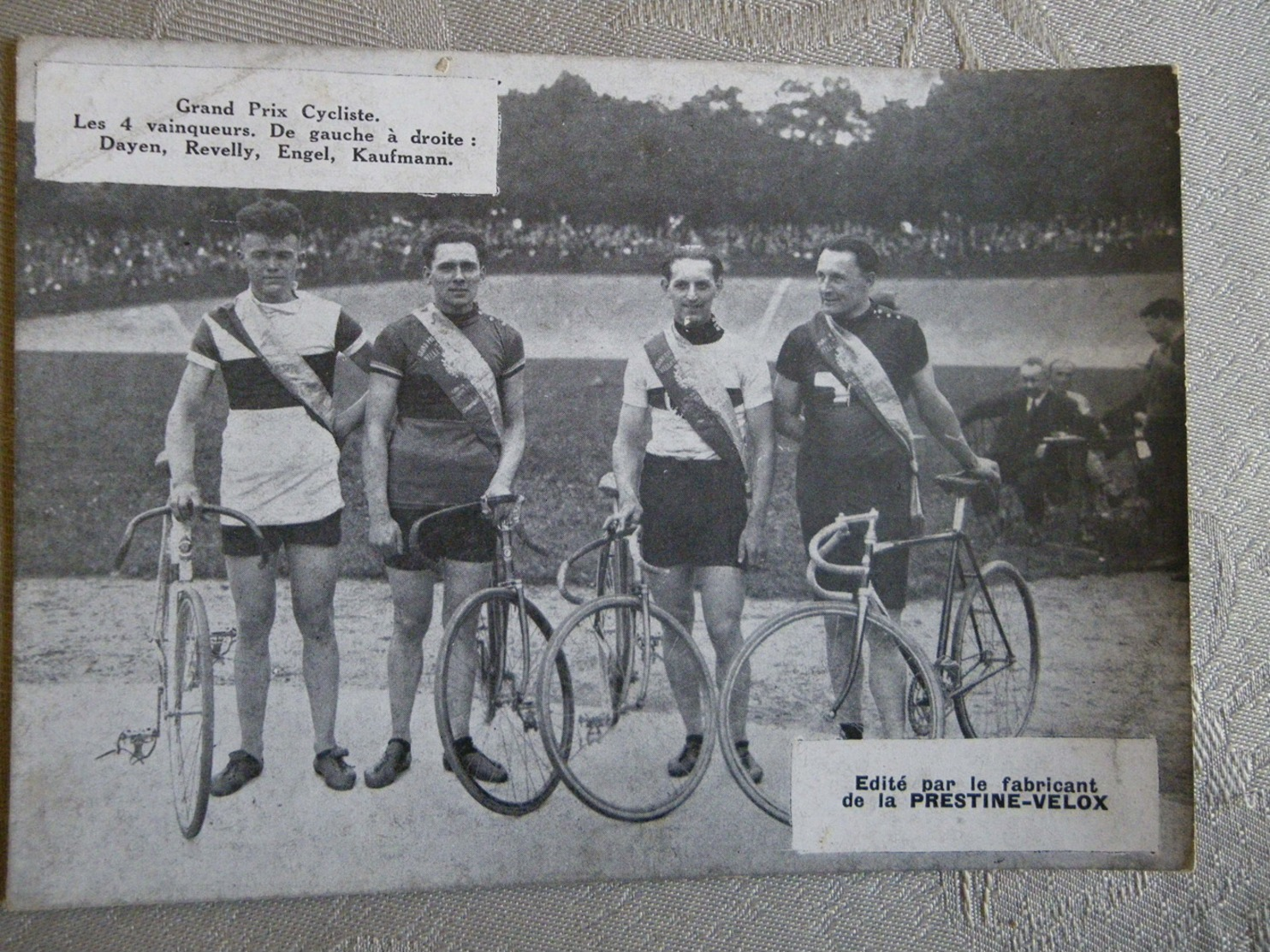 PHOTO CYCLISME PISTE DAYEN REVELLY ENGEL KAUFMANN PRESTINE-VELOX - Cyclisme