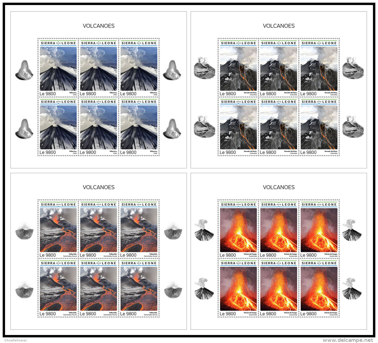 SIERRA LEONE 2018 MNH** Volcanoes Vulkane Volcans 4M/S - OFFICIAL ISSUE - DH1837 - Volcanos