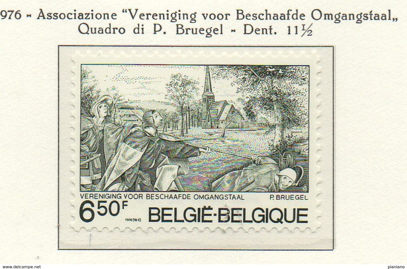 PIA - BELG - 1976 : Associazione Vereniging Voor Beschaafde Omgangstaal - Quadro Di P. Brugel  - (Yv  1826  ) - Altri & Non Classificati