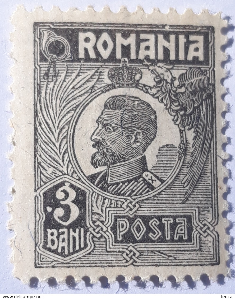 Error  ROMANIA 1922, KING FERDINAND  3b Printed  With White Circle  3...white Spots Of Color, - Abarten Und Kuriositäten