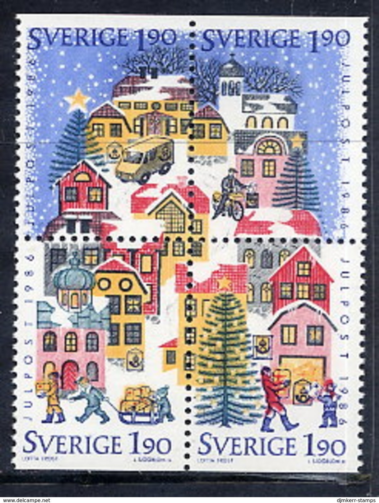 SWEDEN 1986 Christmas  MNH / **.  Michel 1409-12 - Unused Stamps