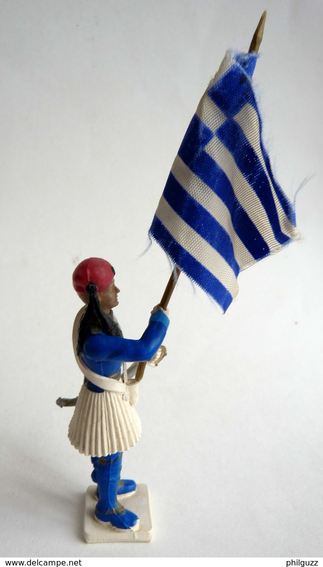 FIGURINE AOHNA ATHENA  SOLDAT GREC Rare PORTE DRAPEAU Soldat Figurines - Militaires