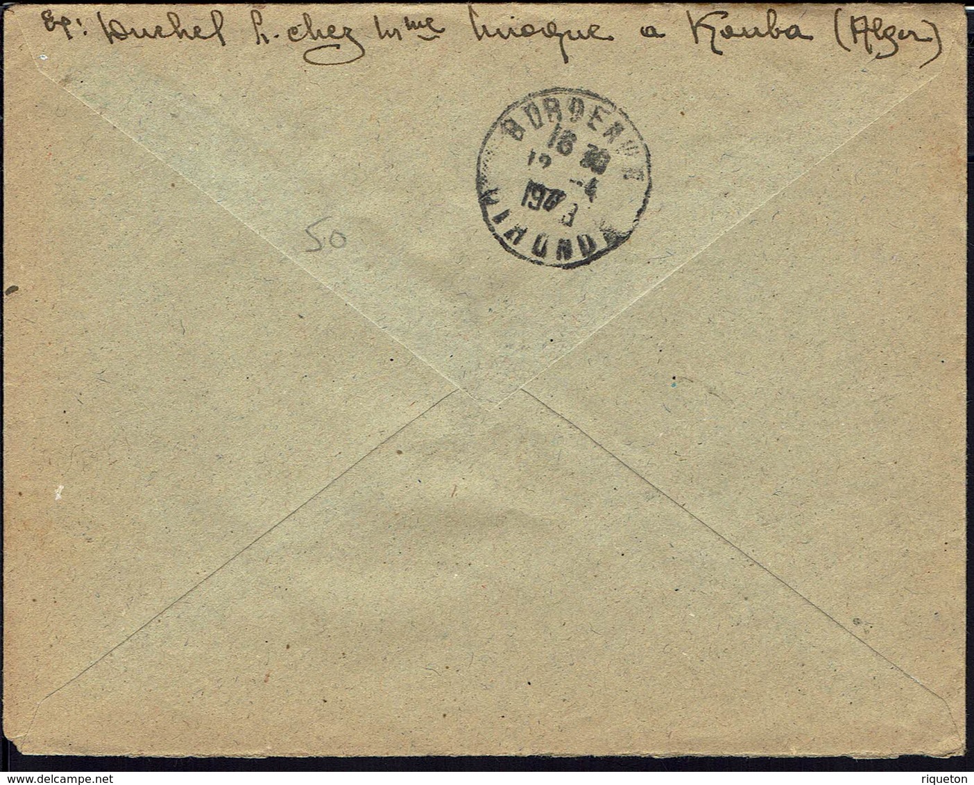 ALGERIE - 1948 - Bel Affranchissement Varié à 20.10 Fr Sur Enveloppe Recommandée De Douera Vers Bordeaux - B/TB - - Covers & Documents
