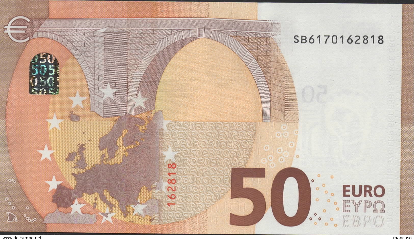 50 EURO ITALIA  SB  S011 Ch "17" - DRAGHI   UNC - 50 Euro