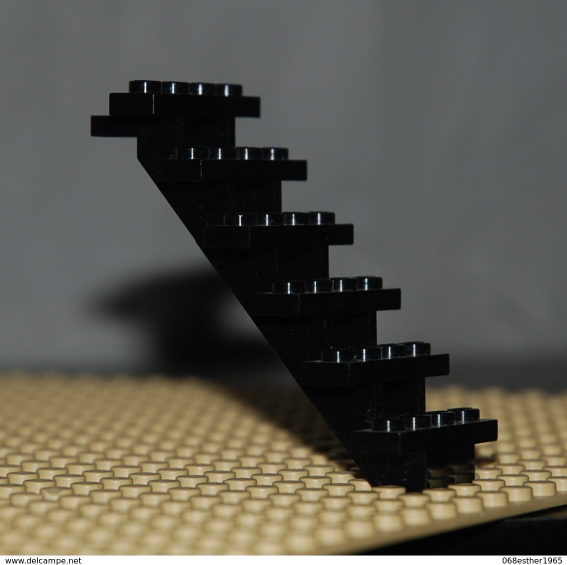 Lego éscalier Noir 7 X 4 X 6 Droits Ouverts Ref 30134 - Lego Technic