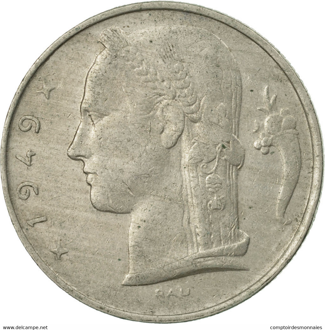 Monnaie, Belgique, 5 Francs, 5 Frank, 1949, TTB, Copper-nickel, KM:134.1 - 5 Franc