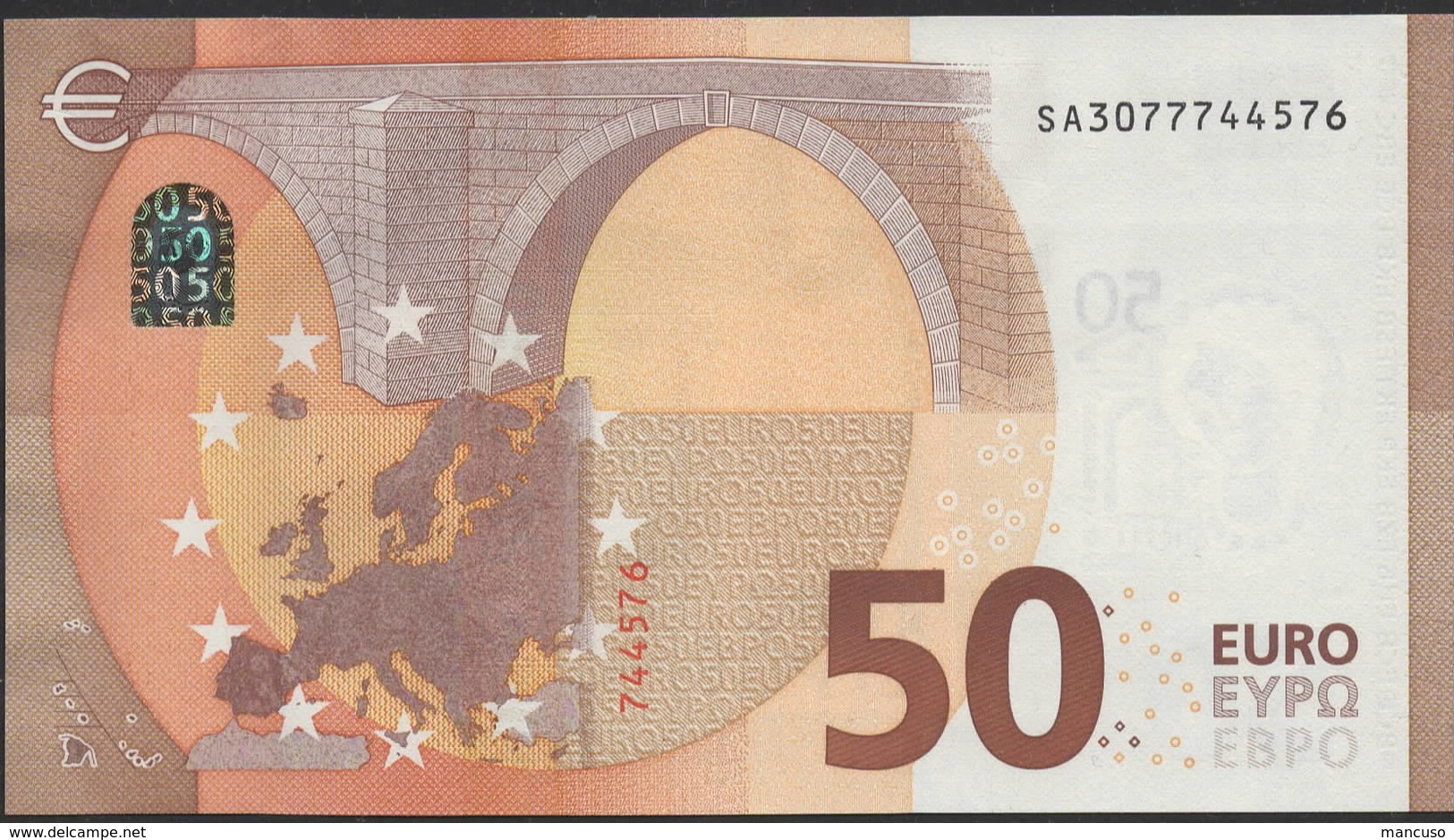 50 EURO ITALIA  SA  S006  Ch "07" - DRAGHI   UNC - 50 Euro