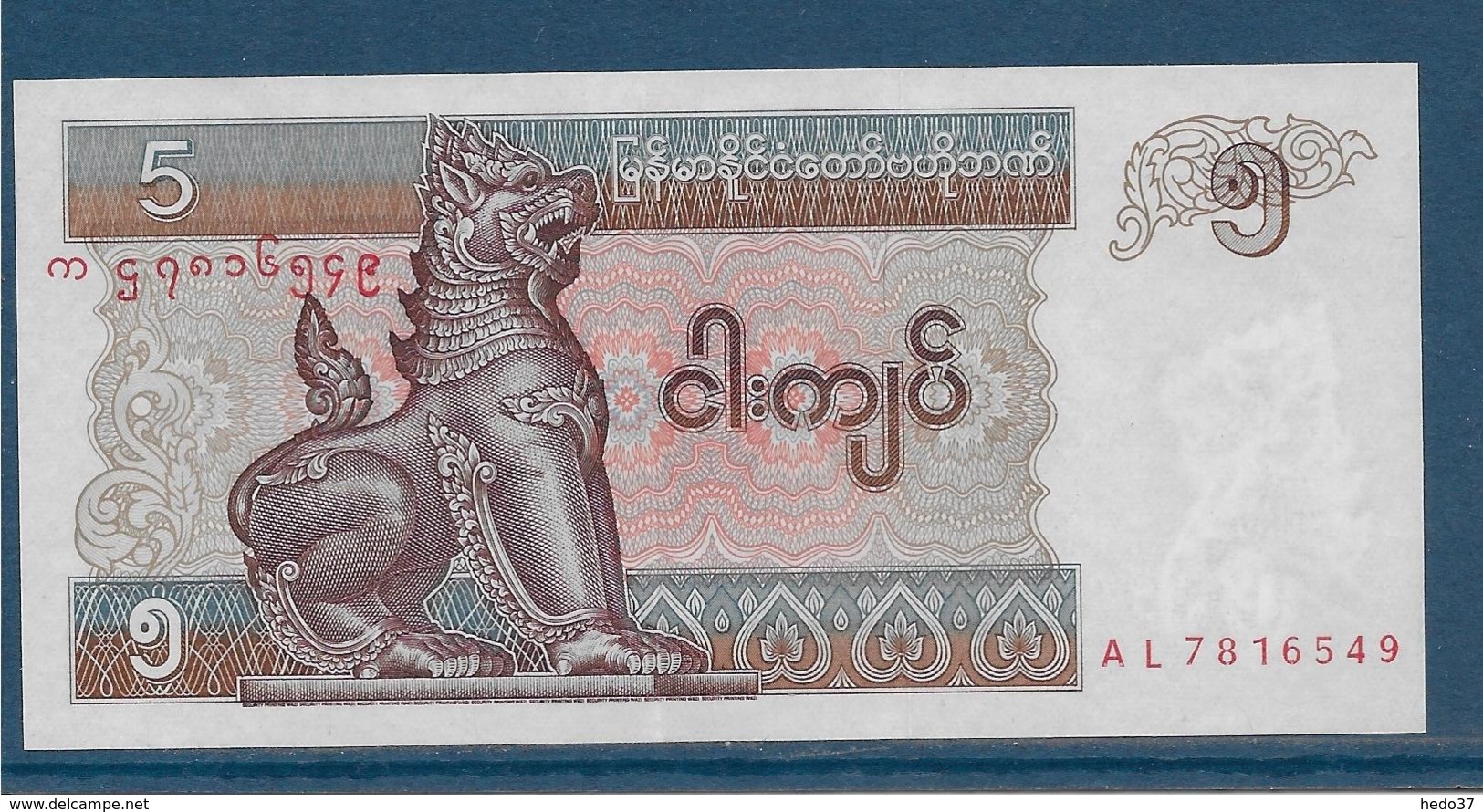 Myanmar - 5 Kyats - Pick N°70 - SPL - Myanmar