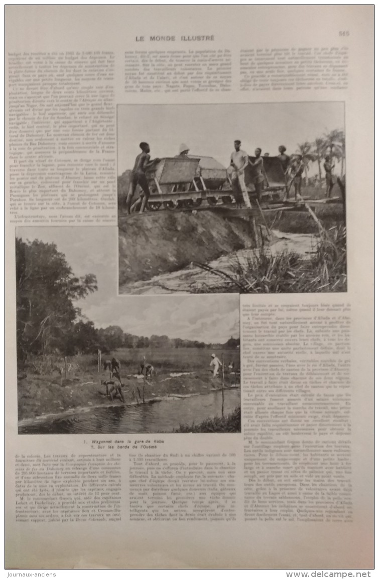 1902 LE CHEMIN DE FER DU DAHOMEY - PAOUIGNAN - COTONOU - AVREKÉTÉ - KOBA - GARE DE PAOU - CANA - 1900 - 1949