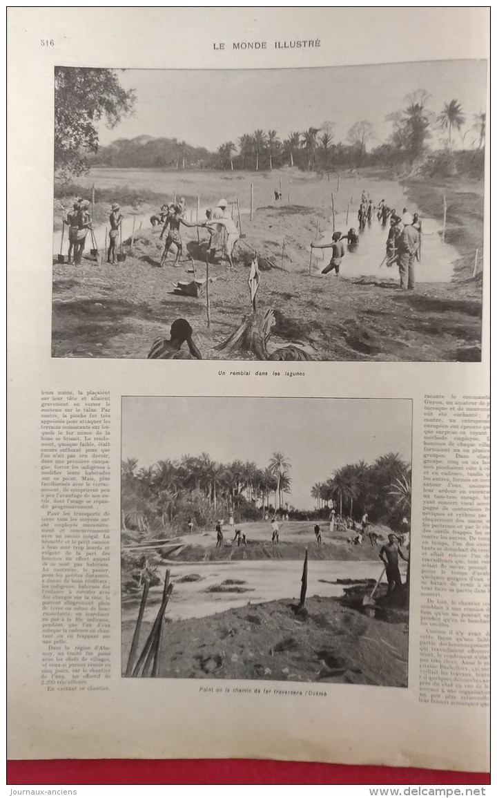 1902 LE CHEMIN DE FER DU DAHOMEY - PAOUIGNAN - COTONOU - AVREKÉTÉ - KOBA - GARE DE PAOU - CANA - 1900 - 1949