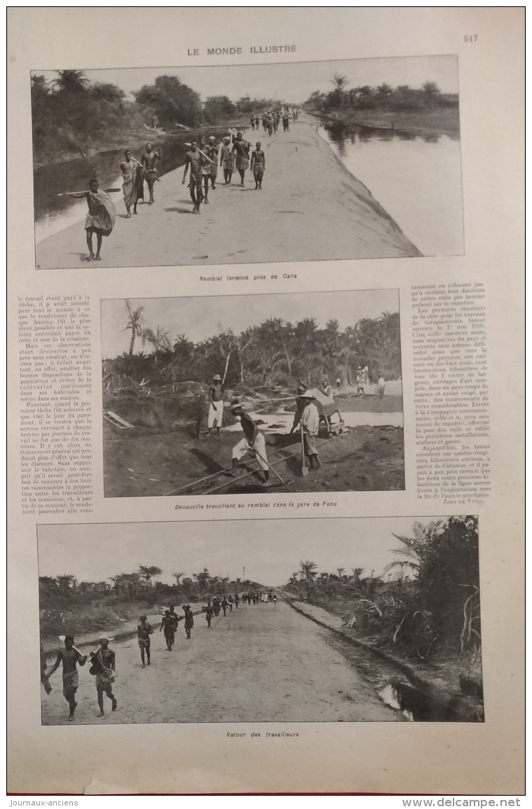 1902 LE CHEMIN DE FER DU DAHOMEY - PAOUIGNAN - COTONOU - AVREKÉTÉ - KOBA - GARE DE PAOU - CANA - 1900 - 1949