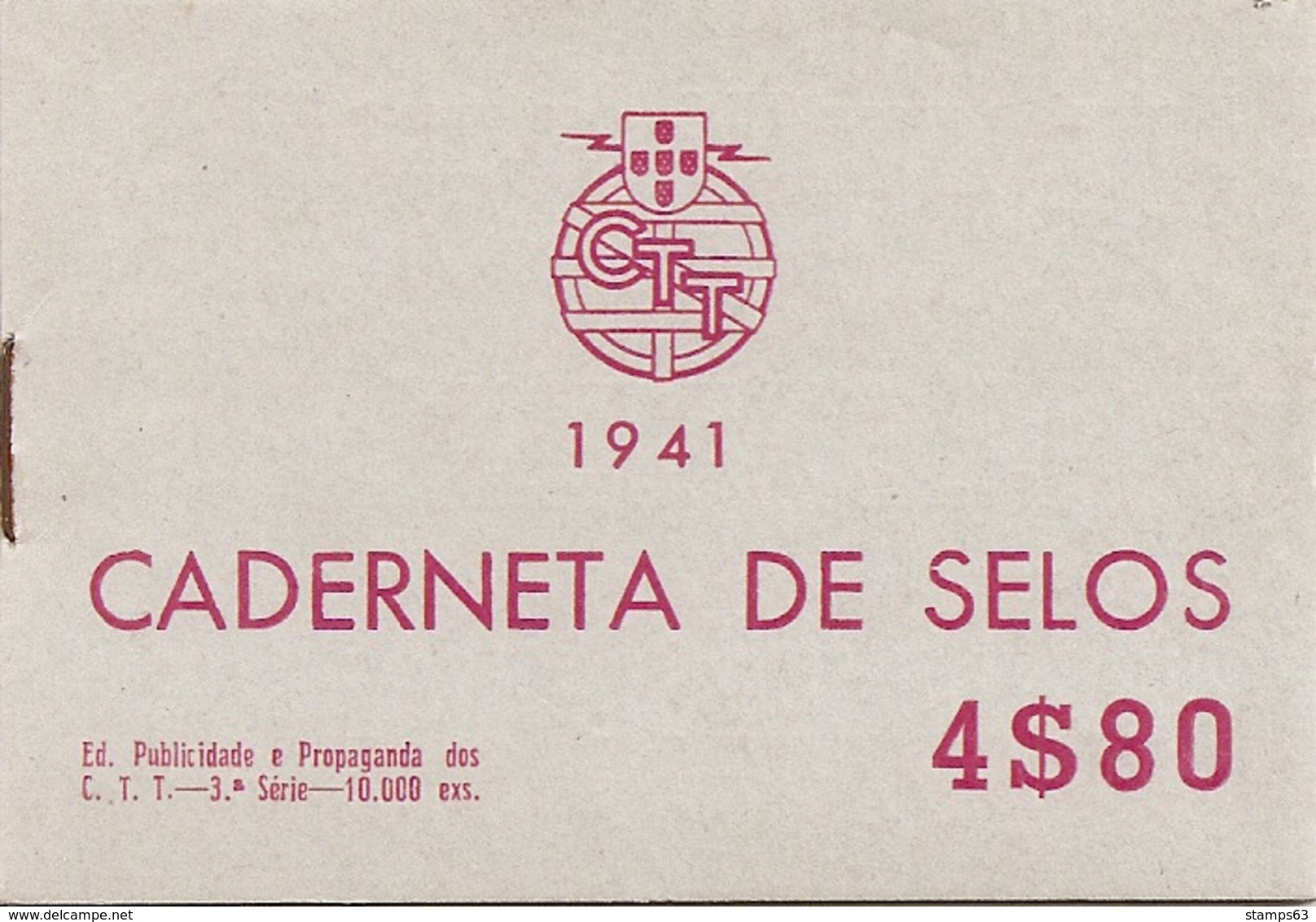 PORTUGAL, 1941, Booklet WBC 22.3 , 4x15, 4x25, 8x40c - Booklets