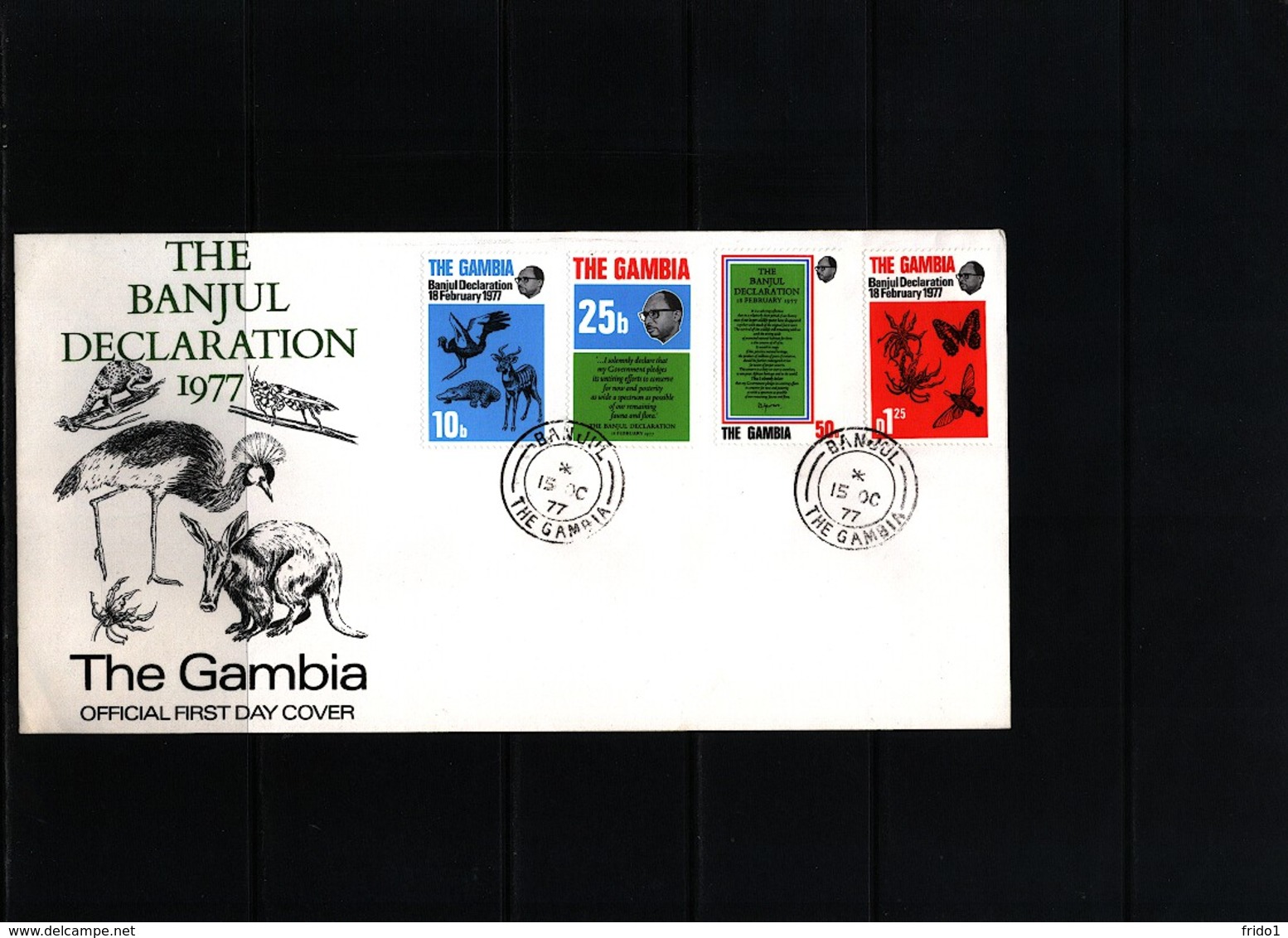 Gambia 1977 The Banjul Declaration + Insects FDC - Sonstige & Ohne Zuordnung