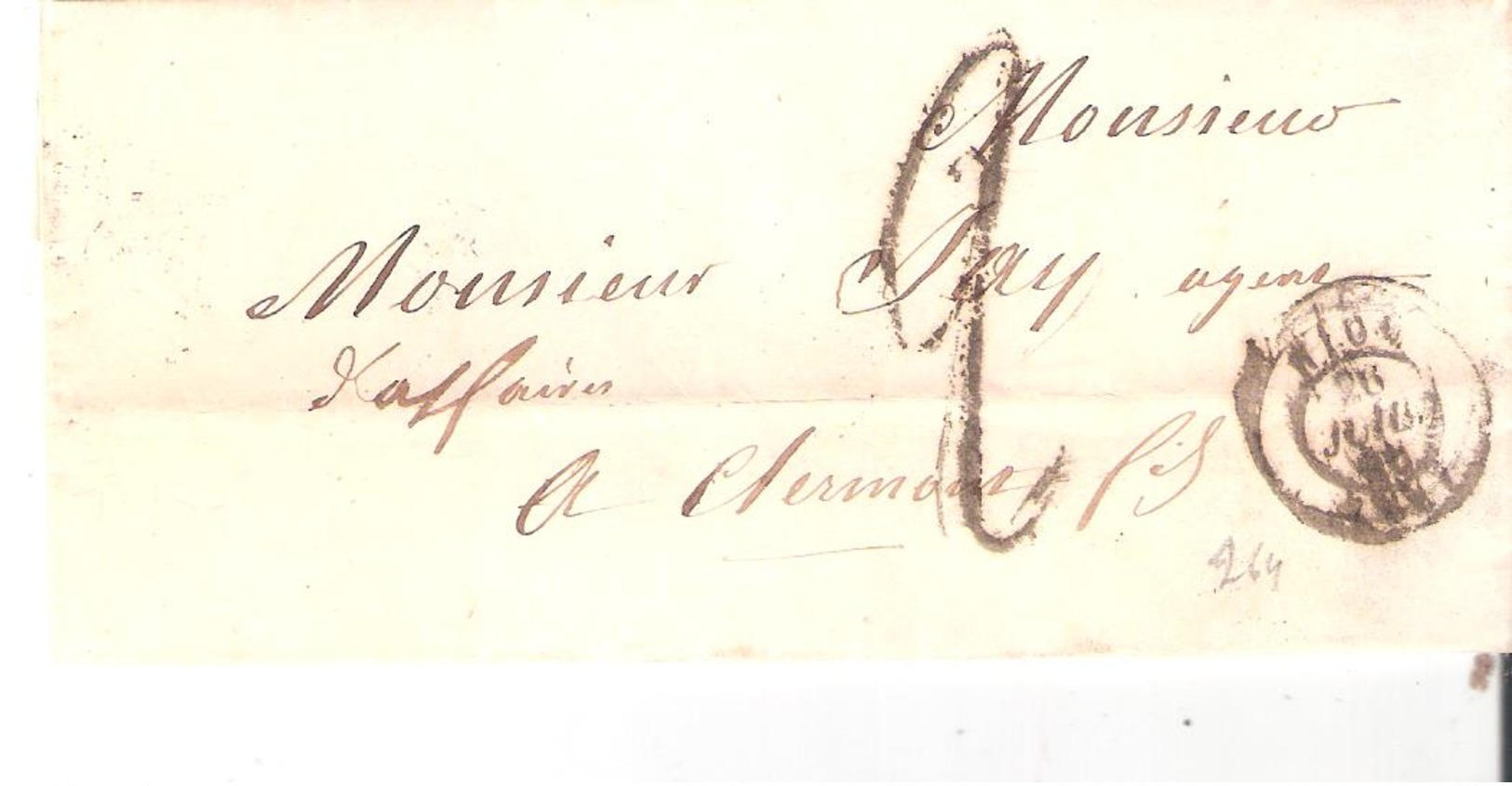 Puy De Dome :- RIOM Dateur Type 15 Taxe 2 Façon Manuscrite - 1801-1848: Précurseurs XIX