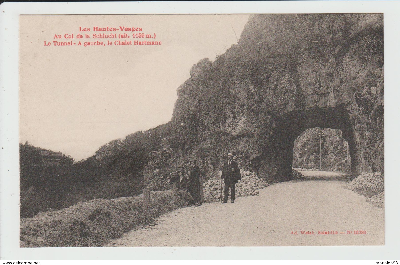 AU COL DE LA SCHLUCHT - VOSGES - LE TUNNEL - A GAUCHE, LE CHALET HARTMANN - Autres & Non Classés