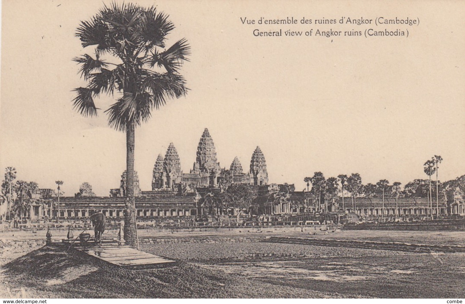 CARTE CAMBODGE. ANGKOR-VAT. VUE GENERALE - Cambodge