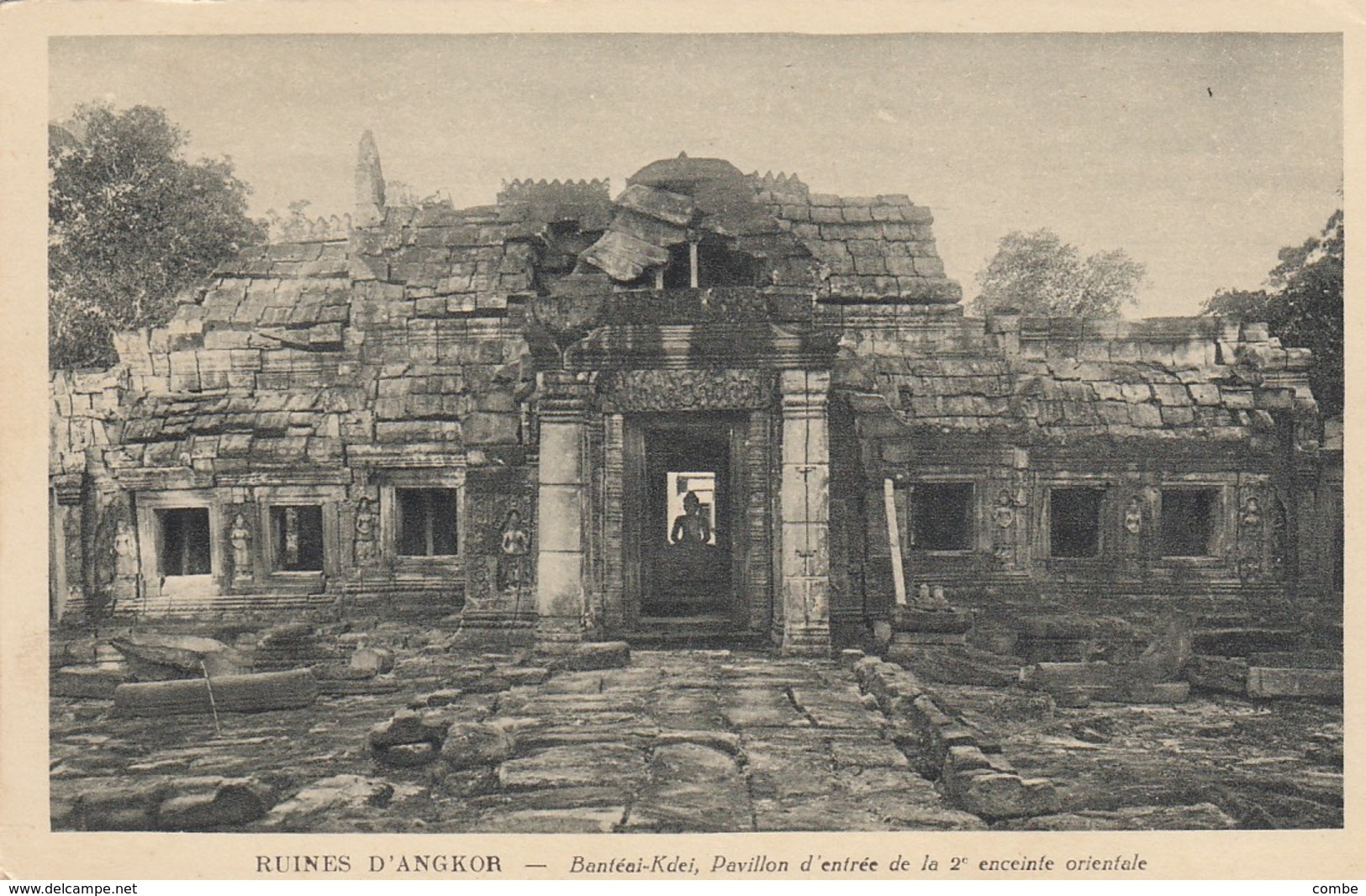 CARTE CAMBODGE. ANGKOR-VAT.  BANFEAI-KDEI, PAVILLON D'ENTREE DE LA 2° ENCEINTE ORIENTALE - Cambogia