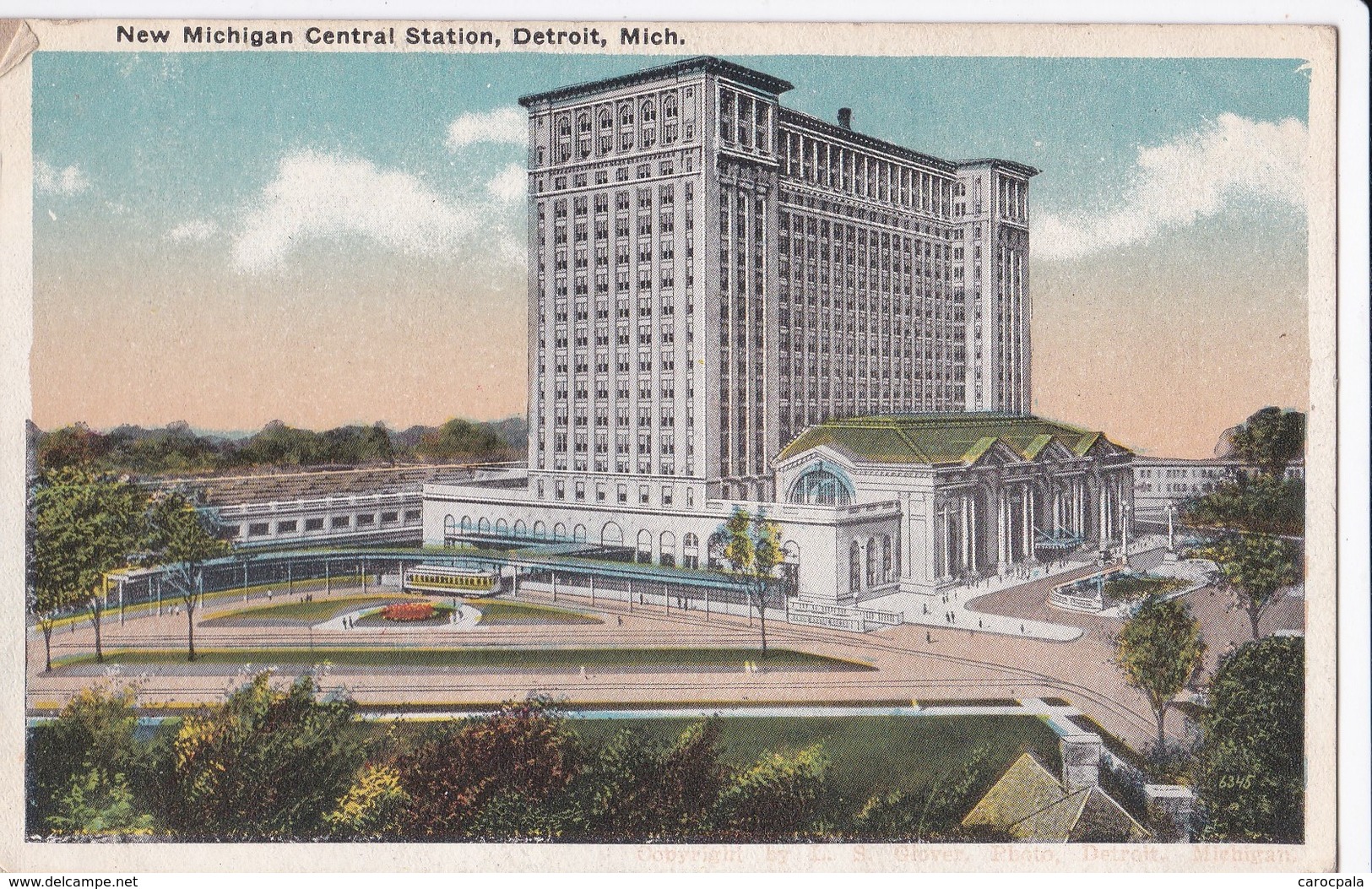 Cartes 1919 DETROIT / CENTRAL STATION ET GALDWIN PARK - Detroit