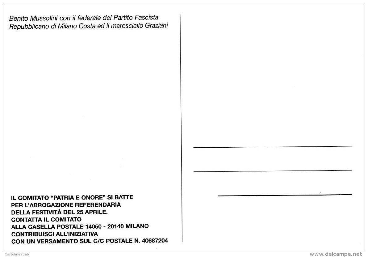 [MD2106] CPM - BENITO MUSSOLINI DUX DUCE -CON IL FEDERALE PARTITO FASCISTA - NV - Personaggi
