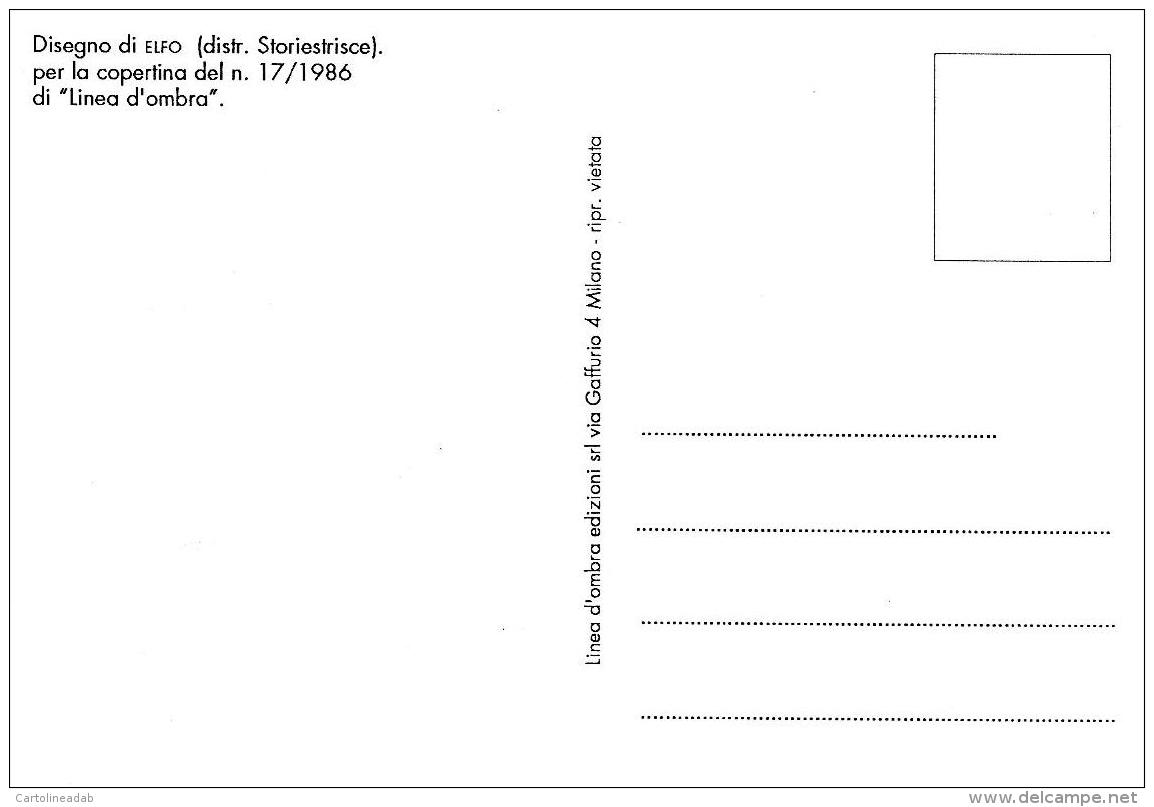 [MD2151] CPM - DISEGNO DI ELFO - DISTR. STORIESTRISCE - LINEA D'OMBRA - NV - Fumetti