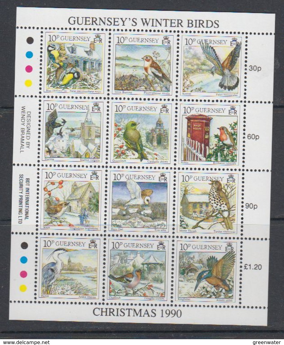 Guernsey 1990 Christmas Sheetlet M/s ** Mnh (40730) - Guernesey