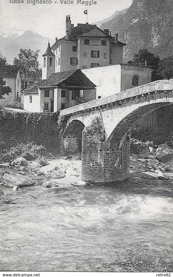 BIGNASCO → Dorfpartie An Der Maggia Ca.1920 - Maggia