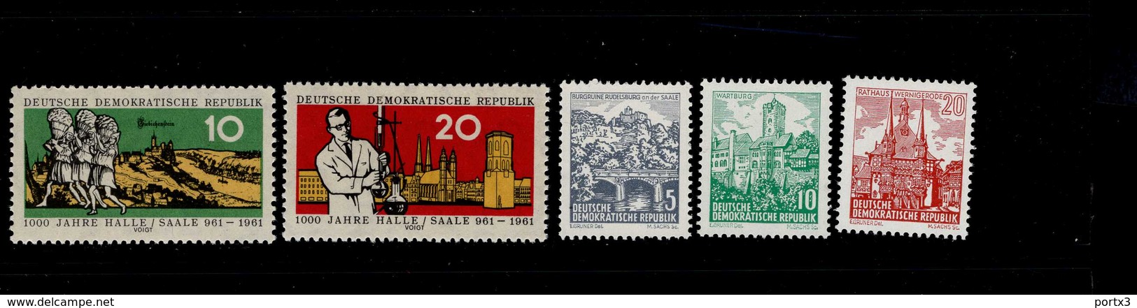 DDR 833 - 837 Halle / Landschaften Postfrisch ** MNH Neuf - Unused Stamps