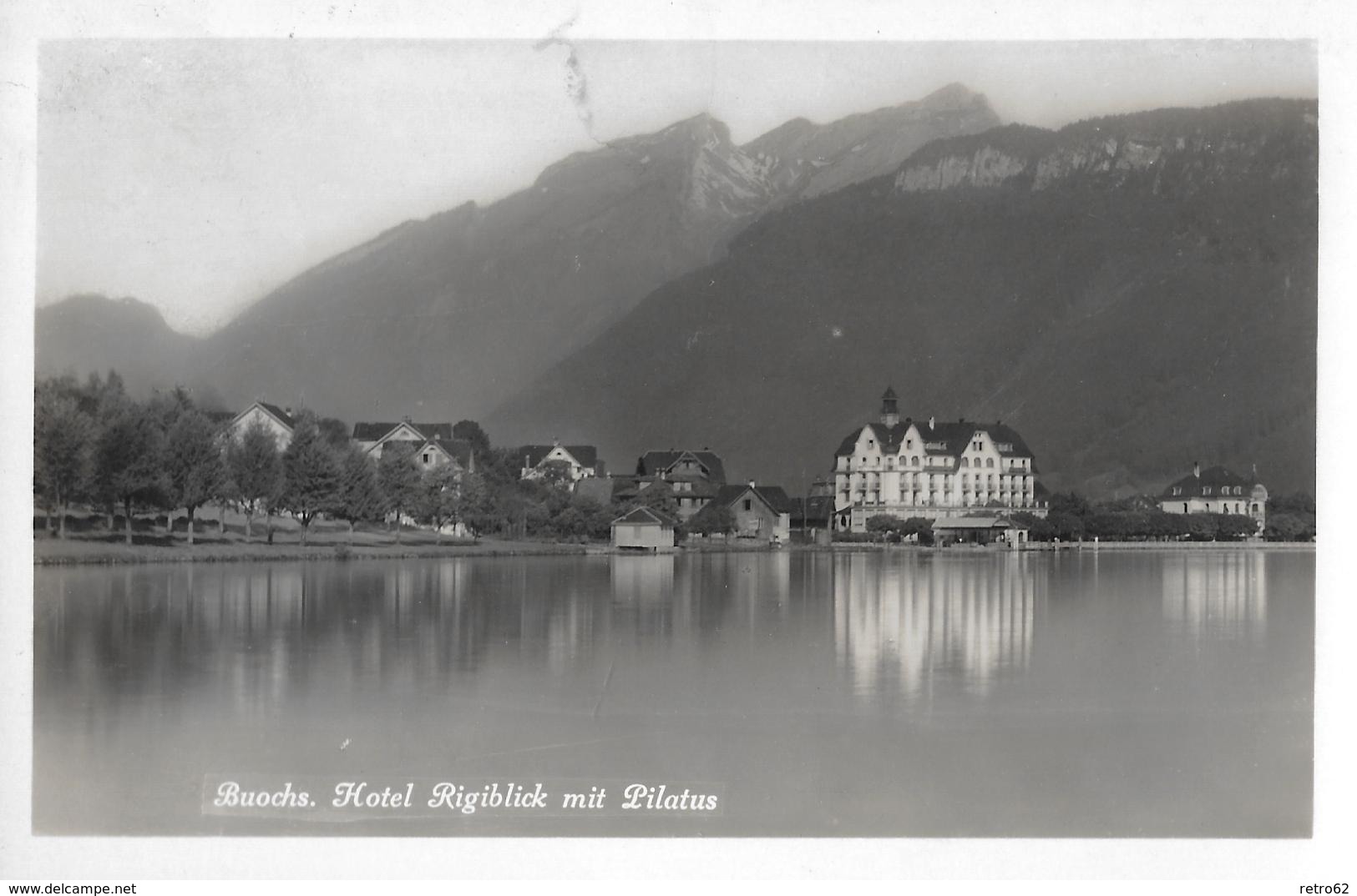 BUOCHS → Hotel Rigiblick Mit Dem Pilatus Anno 1933 - Buochs