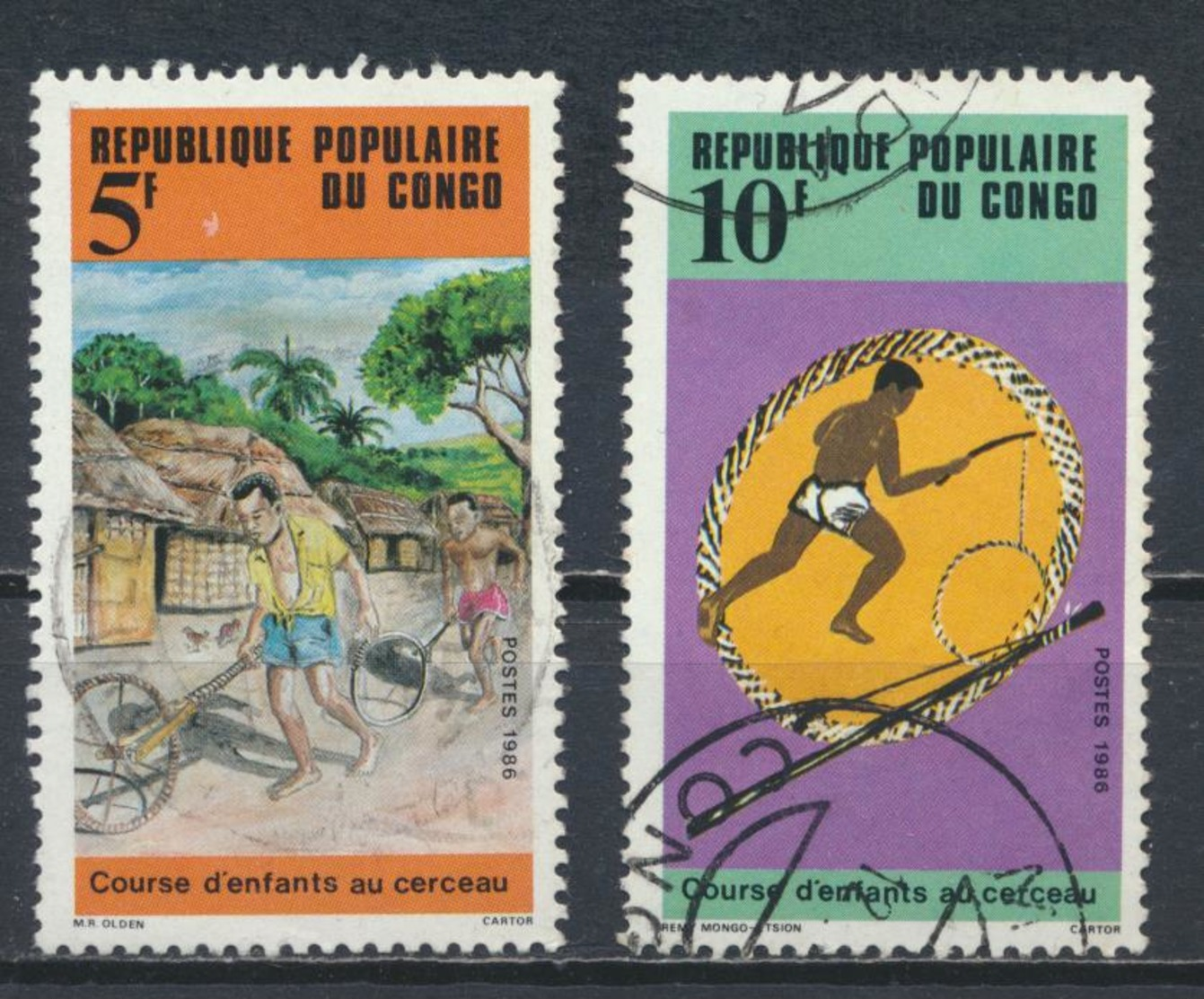 °°° REPUBBLICA DEL CONGO - Y&T N°771/72 - 1986 °°° - Usati