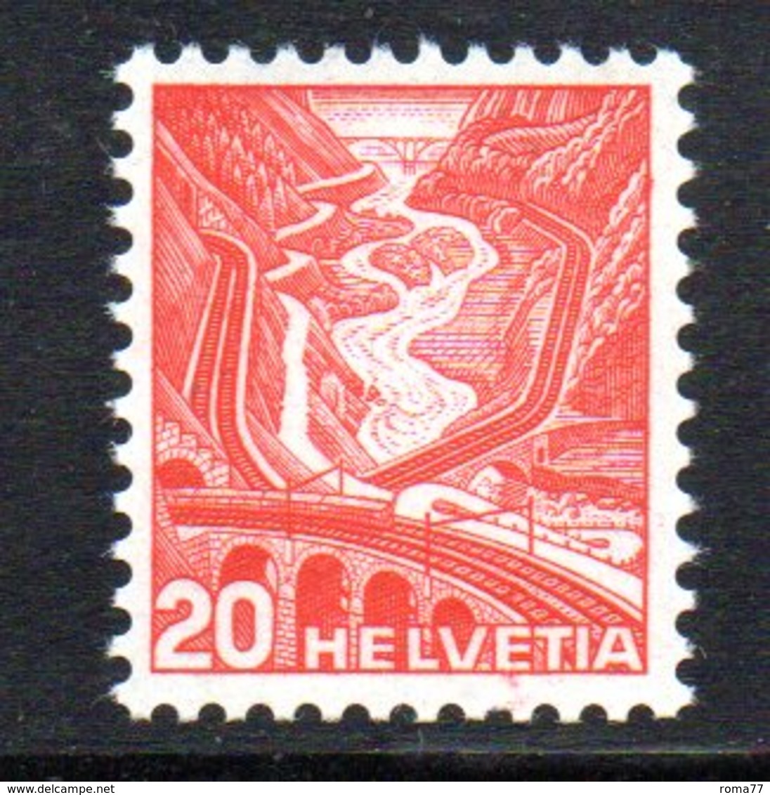 449/1500 - SVIZZERA 1936 ,  Unificato N. 293A II Tipo ***  MNH  Vedute - Nuovi