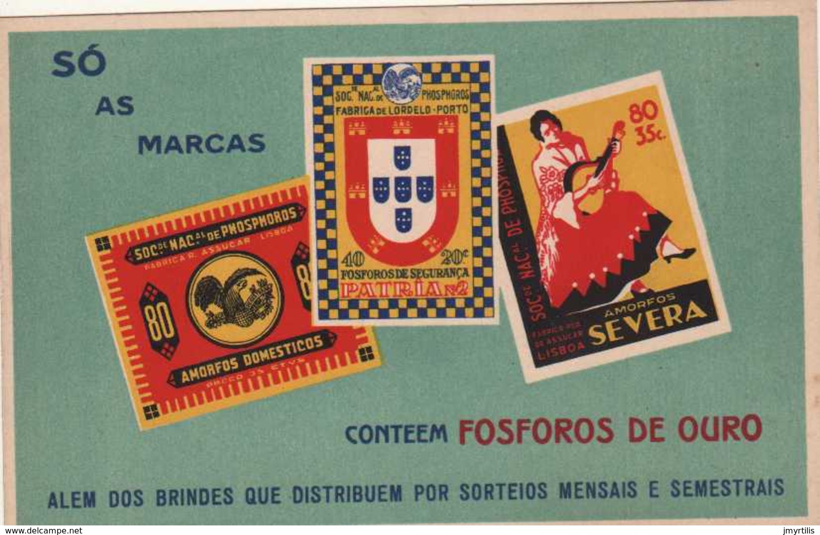 Postcard Publicitários E Outros: Fósforos Pátria - Lisboa