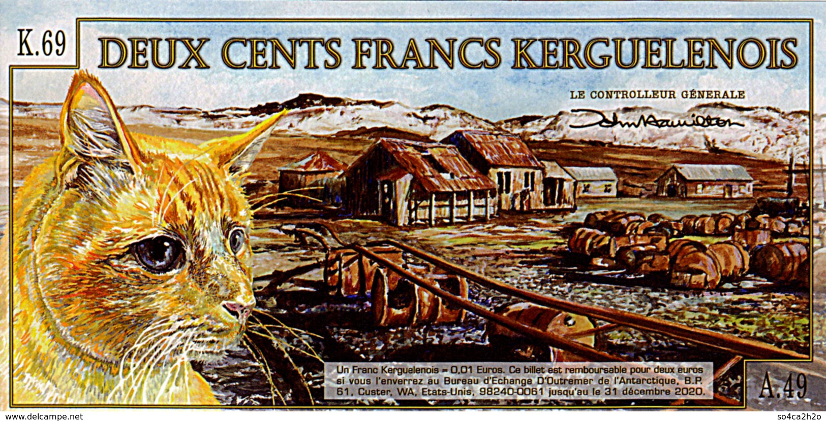 Archipel Des Kerguelen 200 Francs 5 Novembre 2010   UNC - Fictifs & Spécimens