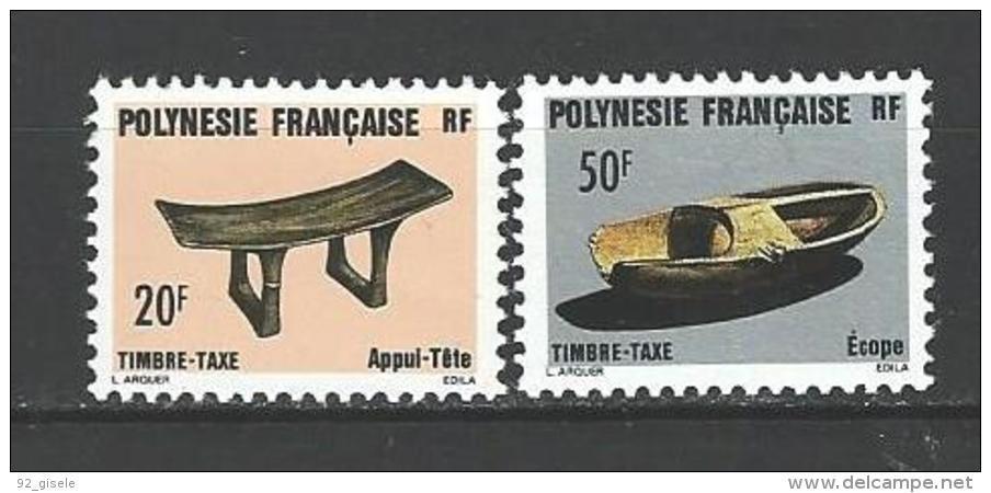 Polynésie Taxe YT 8 & 9 " Artisanat " 1987 Neuf** - Timbres-taxe