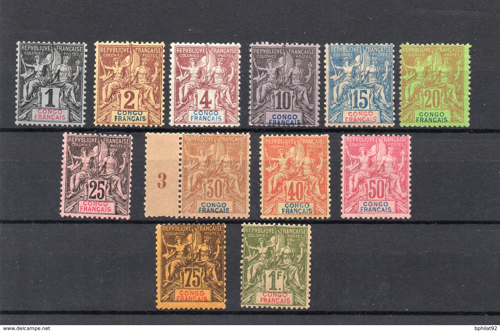 !!! PRIX FIXE : CONGO, SERIE N°12/24 SAUF N°15 NEUVE * - Unused Stamps
