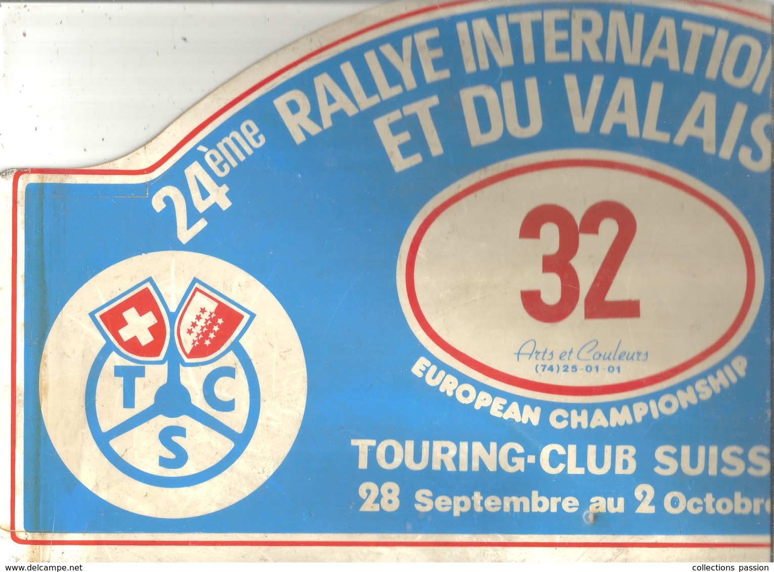 Plaque De Rallye, 24 E Rallye International Du Vin Et Du Valais , Suisse,1983 , 3 Scans , N° 32, Frais Fr 4.75 E - Plaques De Rallye